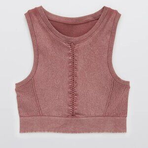 OFFLINE By Aerie Seamless Macrame Longline Sports Bra